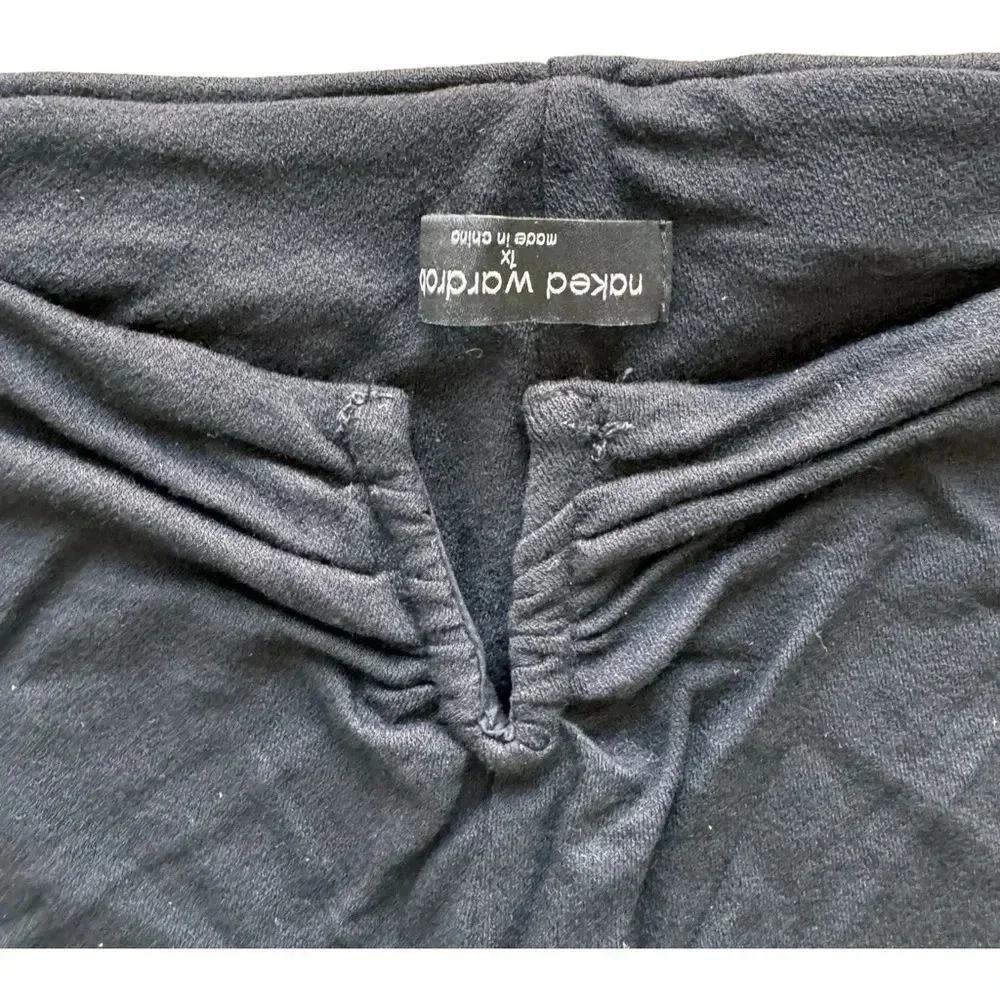 Naked wardrobe Black Flare Pant Soft Cropped Top Tank 2 PC Set Outfit Size 1X - Picture 14 of 15